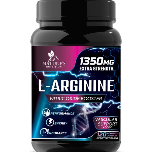 Powerful L-Arginine Capsules Design Needed for Nature's Nutrition Design réalisé par Wfemme