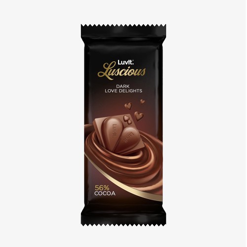 Design a standout label for a Premium Chocolate Homepack Réalisé par sougatacreative