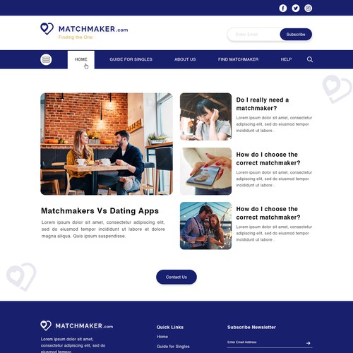 Modern & Sleek Design to Attract Singles who are Stuck at Dating Design von ⚡️unbox.style⚡️