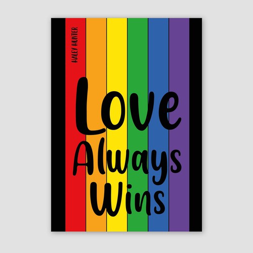 LGBTQ lesbian Loud and proud rainbow book cover To Attract readers Design by akiracopp
