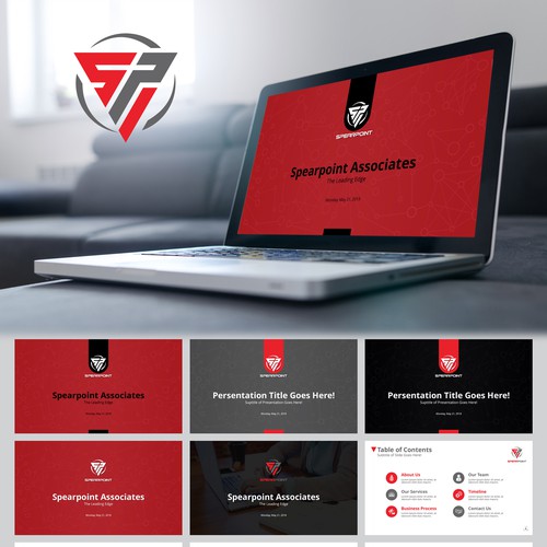 PowerPoint Template for security & technology startup Design by Wisden