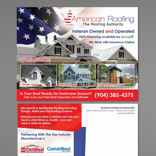 American Roofing Postcard | Postcard, flyer or print contest