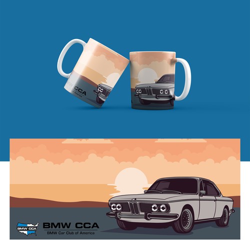 Coffee mug design for the bmw car club of america (full-wrap design), Cup  or mug contest