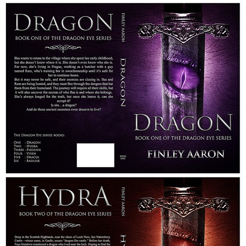 Book Covers for the first 3 books in my YA urban fantasy series, Dragon Eye—more books to come!-ontwerp door Betelgeuse