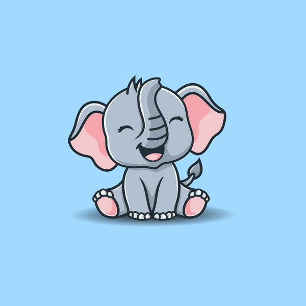 Ella Logo - Elephant character