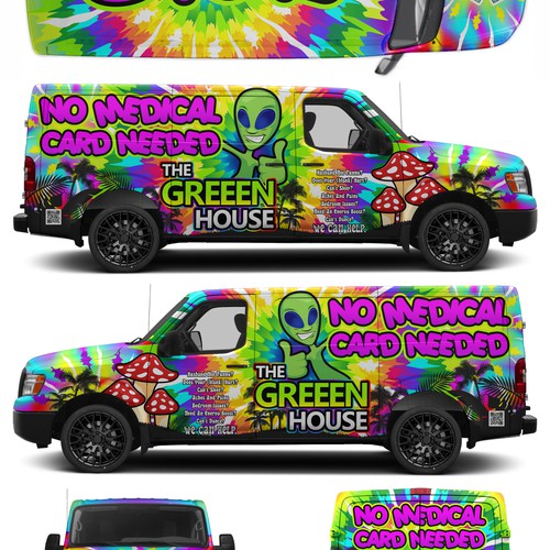 aricaturrashさんのPsychedelic Alien, Mushroom and Hippy Design Needed for Food Truckデザイン