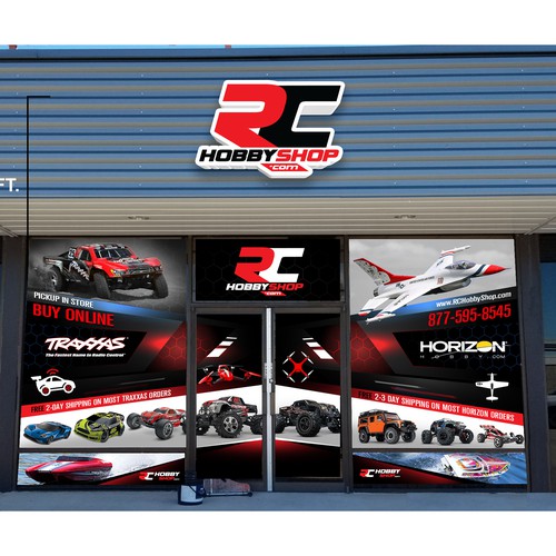 RC Hobby Shop needs a loud and aggressive new storefront image ...