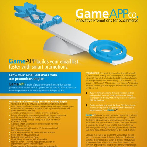GameApp.Co needs a one-pager Design by stuartapsey