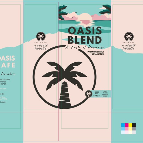 OASIS CAFE COFFEE BEAN PACKAGING DESIGN Design by suraiatonna