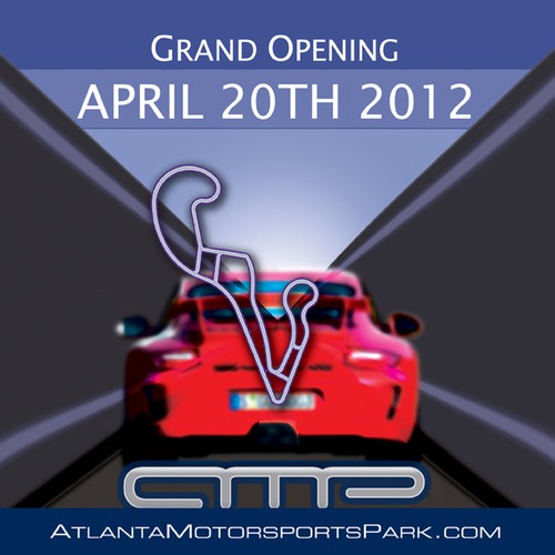 Decal sign for opening day at motorsports club track Design by ivanam07