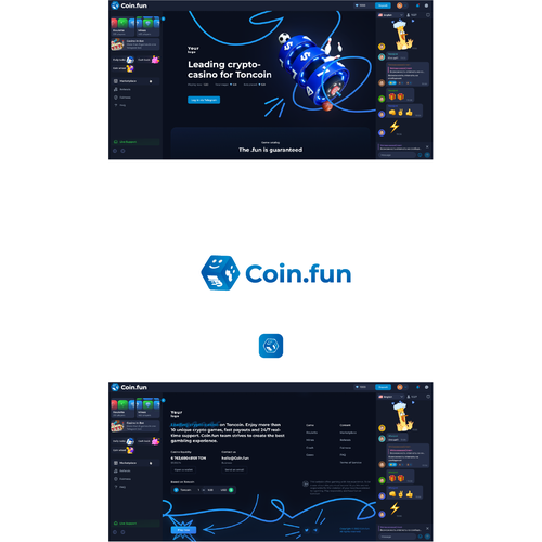 Coin.fun – Crypto Casino/Gambling Logo Design by Vie tcha