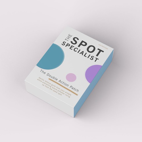 Pimple Patch PACKAGING to appeal to FEMALE BEAUTY user Design by AnaHola
