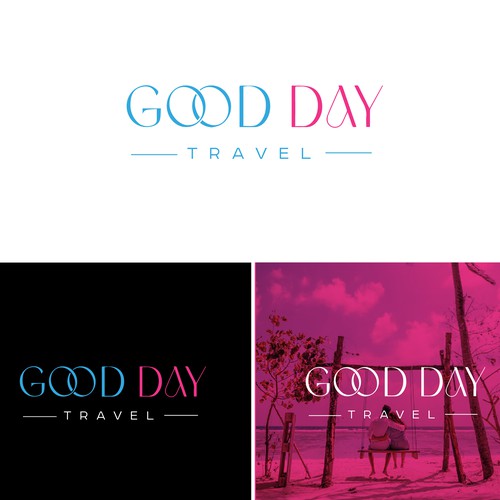 Luxury universal travel logo for marketing travel to brides, families, and premium travelers. Design by Monika_B