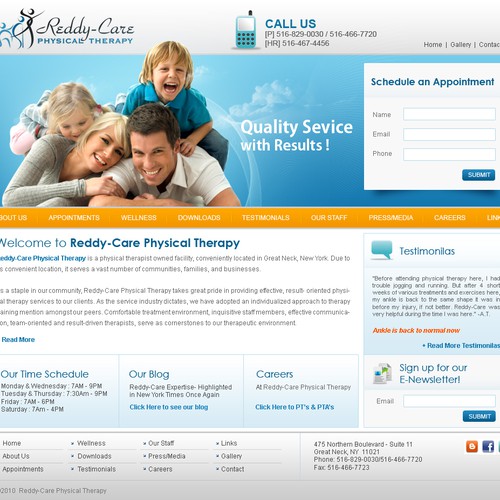 Home Page Design - Physical Therapist