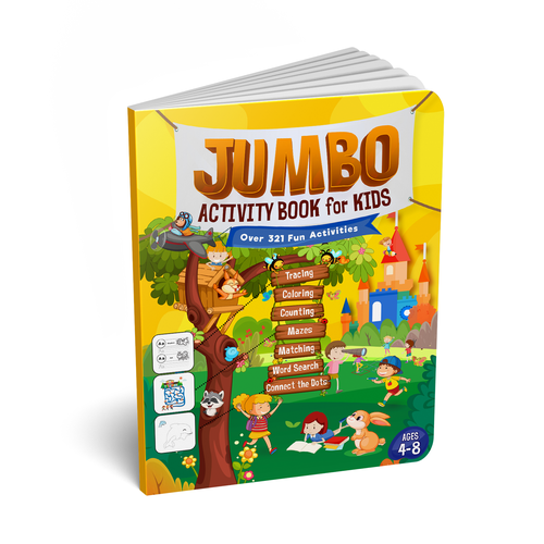 Fun Design for Jumbo Activity Book Design by saffran.designs