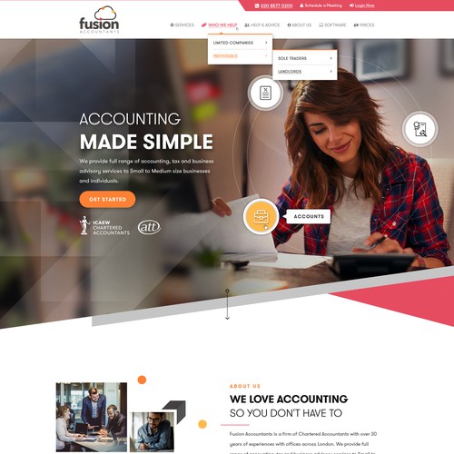 Designs Modern top end Accounting firm website design Web page design contest