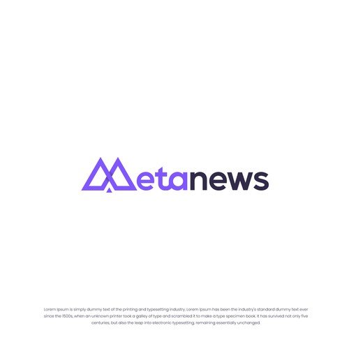 Design a logo for a web3 News platform called MetaNews Design by Freelier-Studio