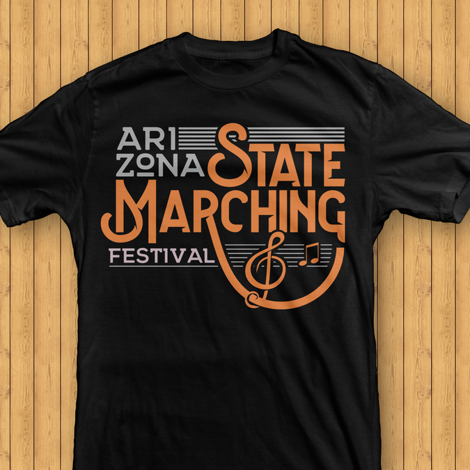 Marching Band Competition T shirt Design Simple Fun Colorful T