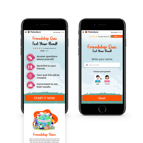 Redesign of a very popular quiz site (MateQuiz.com) Diseño de Technology Wisdom