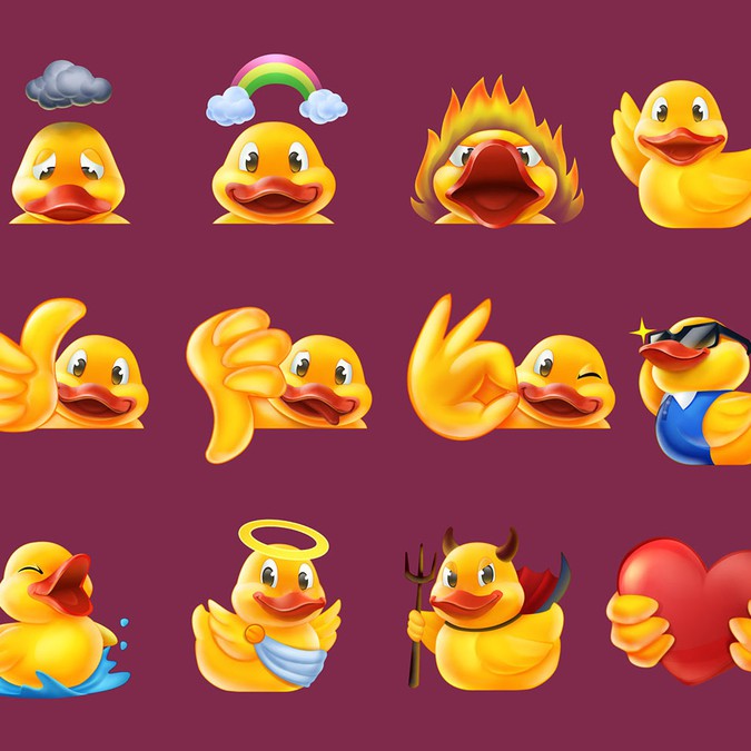 Rubber Ducky Emoji / Sticker Pack Icon or button contest