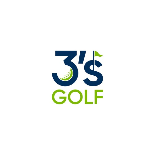 A logo for a fun, beautiful and affordable par-3 golf course. Design by Lyna✎