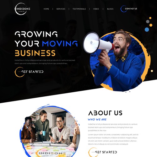 IndieOne Homepage Design by Webenix Solutions