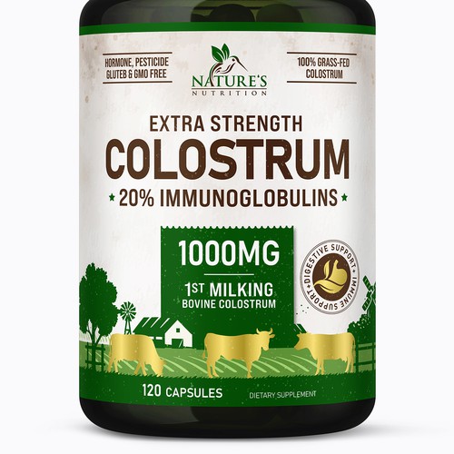 Powerful, Colostrum Design Needed for Nature's Nutrition Design by FreshApple@Michelle