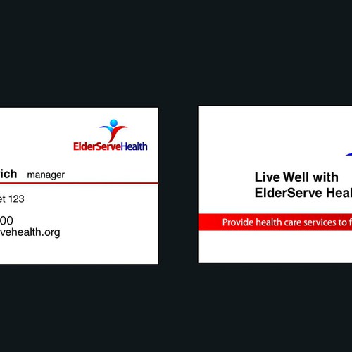 Design an easy to read business card for a Health Care Company Diseño de kinx