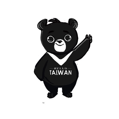 Hello Taiwan Black Bear Design by FITOOOZ