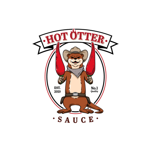 Design a Hot Sauce logo with an Otter Design by jagokandank