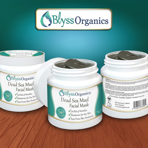 Cosmetic Label for a Dead Sea Mud Facial Mask | Product label contest