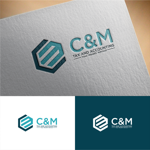 MCM Flat accounting logo design on white background. MCM creative