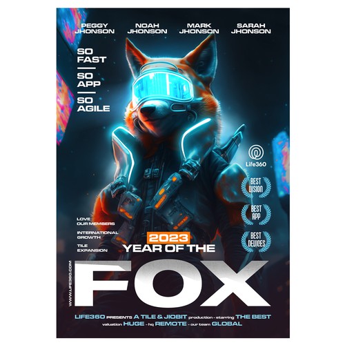 Life360 2023 Year of the Fox Poster Design by CREA CO