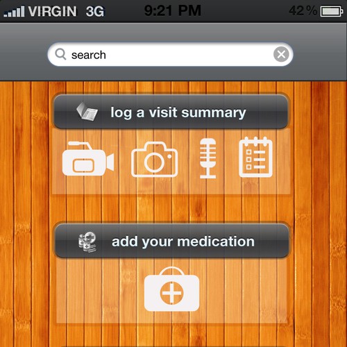 Help DoctorWiz with home screen for an iphone app Diseño de GFX-Encore