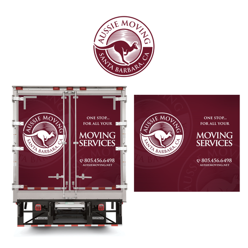 Design Classic Moving Truck artwork for a Santa Barbara Moving Co. Design by kikodesigns