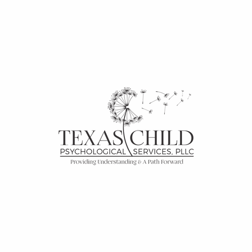 Hand-drawn dandelion logo for child psychologist Design by CreativeBP