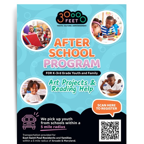 African American after school program flyer! Design by MotivatedDesign