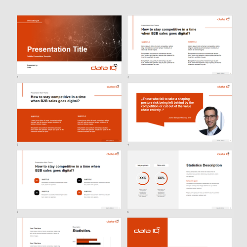 Powerpoint Template (Master / Layout) for Data IQ. Design by Likk99