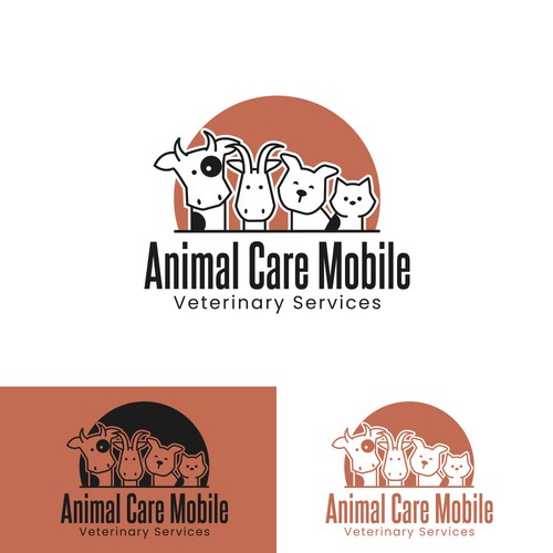 Mobile Veterinary Service Logo (variety of species) Design by Ñañel