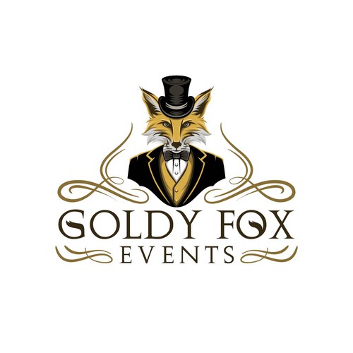 Design a Chic and Stylish Fox Logo for Our Elegant Wedding and Event Rental Business: Goldy Fox Events Design by A I D A