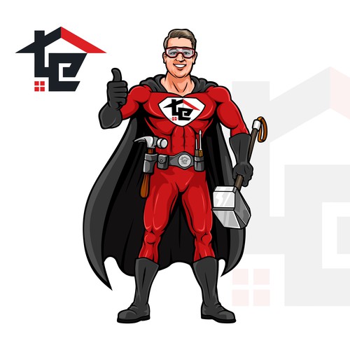 Captain Rooftop Protector of home exteriors Design by brint'X