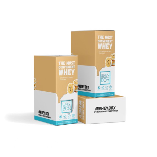 Design a retail case for our whey protein sachets Design by syakuro