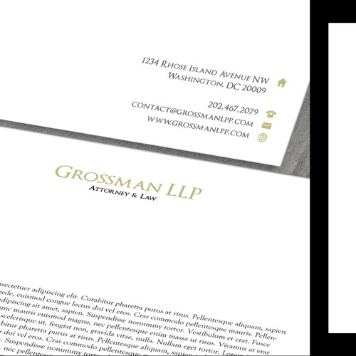 Help Grossman LLP with a new stationery Réalisé par me.ca