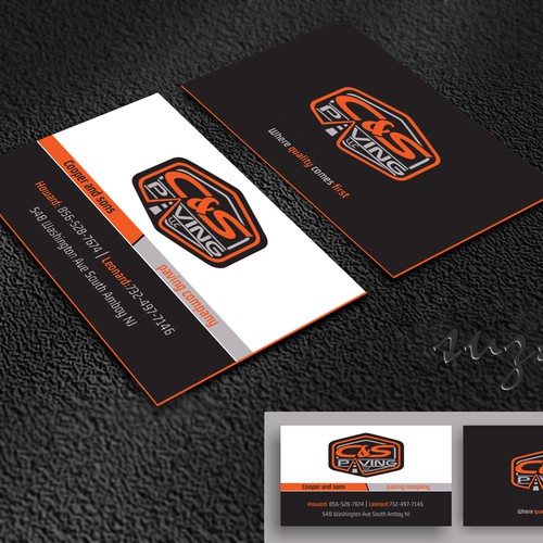 Design We are an asphalt paving company  card with character, style, stands out from everyone nothing bland no white ,add stuff por SUJAN SARDER