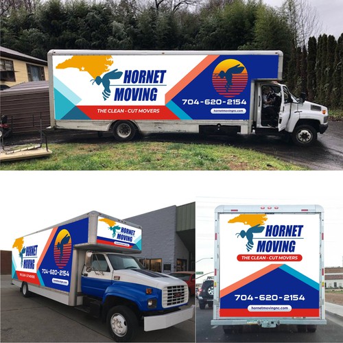Hornet Moving truck Wrap Design by rakarefa