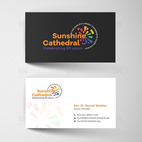 Business Card for Growing Progressing LGBTQ Church Design by IK_Designs