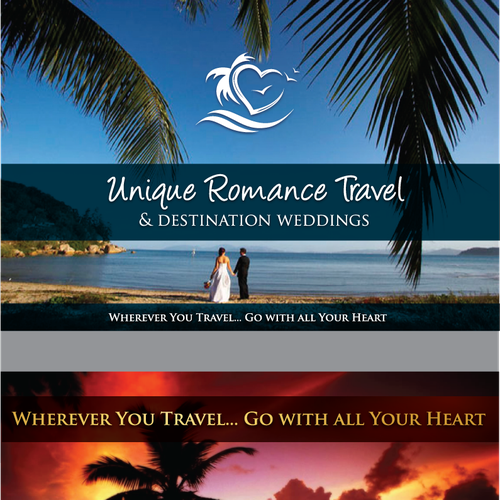 Create a LUXURY ROMANCE TRAVEL AGENCY identity targeting the wedding industry. Design by Ajoy Paul