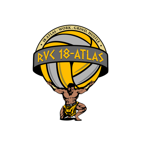 Diseño de Brand/Logo themed GREEK GOD Atlas for print on tshirt/jersey for men’s volleyball de Rav Astra