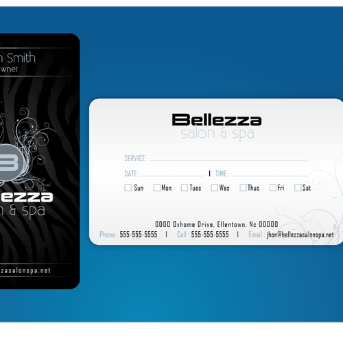 New stationery wanted for Bellezza salon & spa  Design por FishingArtz