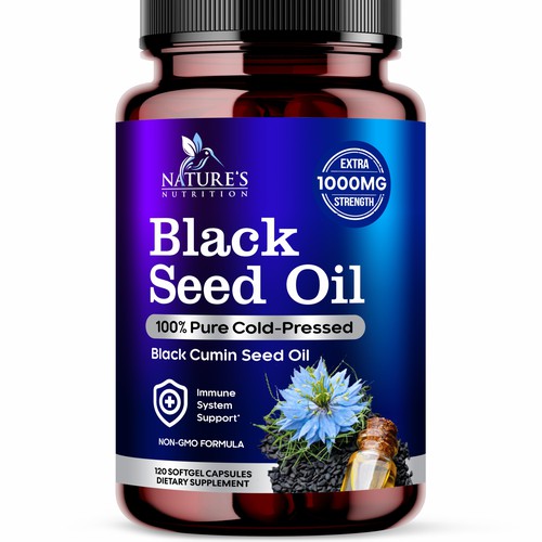 Natural Black Seed Oil Design Needed for Nature's Nutrition Design by GenScythe